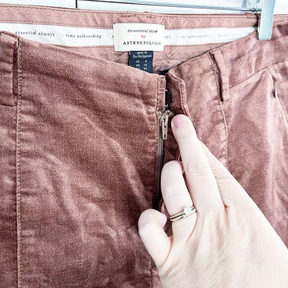 Anthropologie The Essential Velvet Slim Trousers - Picture 4 of 9